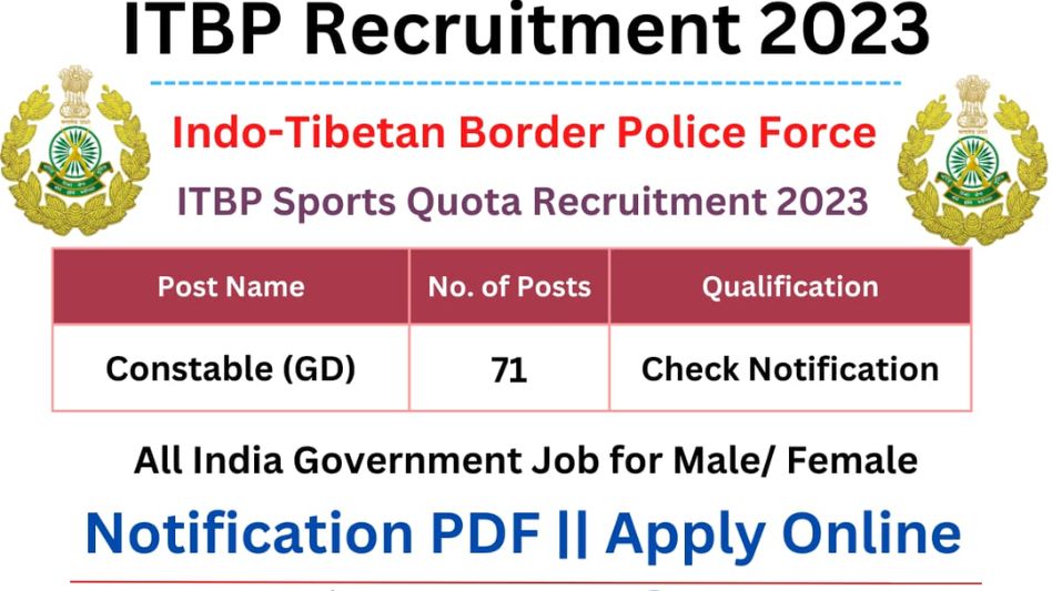 ITBP Constable GD Recruitment 2023