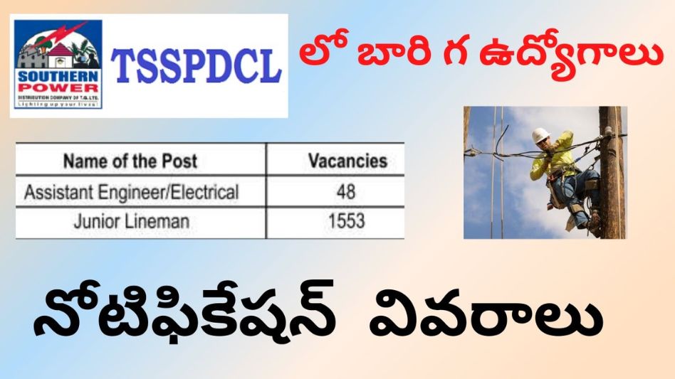 TSSPDCL Asst Engineer, Electrical & Jr Lineman Recruitment 2023