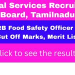 MRB, TN Food Safety Officer Provisional Selection List 2023