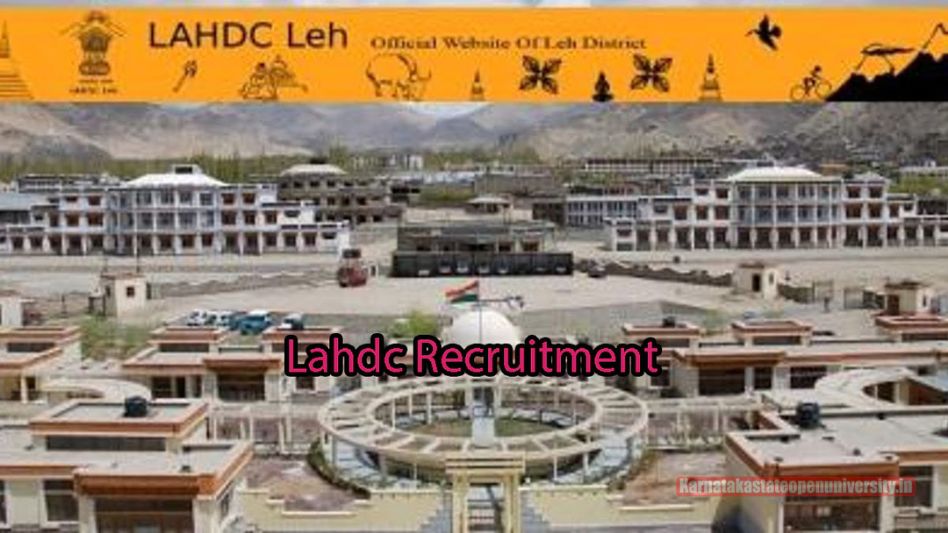 LAHDC Teacher, Science Teacher & Other Recruitment 2023